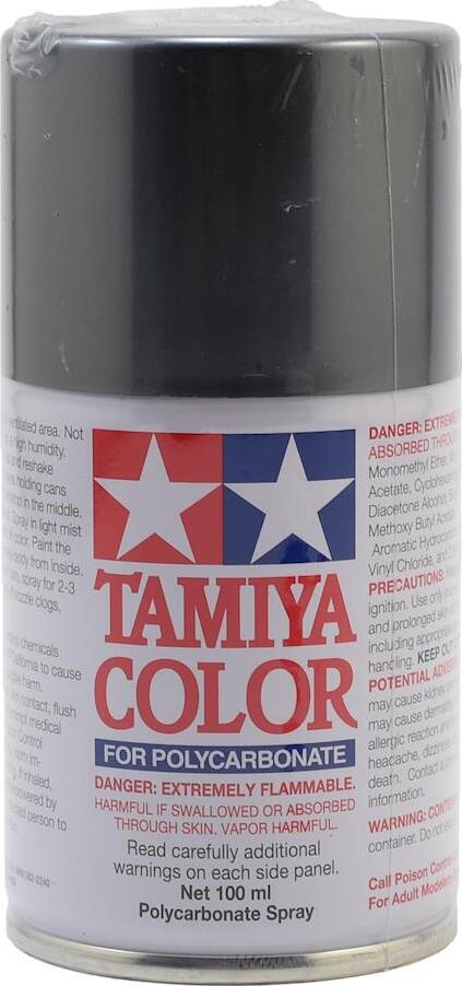 Tamiya PS-63 Bright Gun Metal Lexan Spray Paint (100ml)